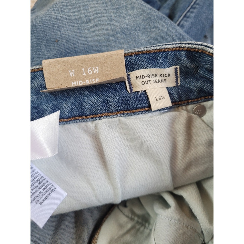MADEWELL 16W Mid Rise Kickout Cropped Jeans Women - Picture 7 of 15